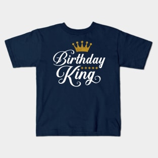 birthday king gold crown Kids T-Shirt